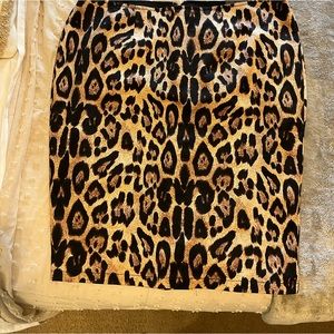 Tripp leopard print pencil skirt